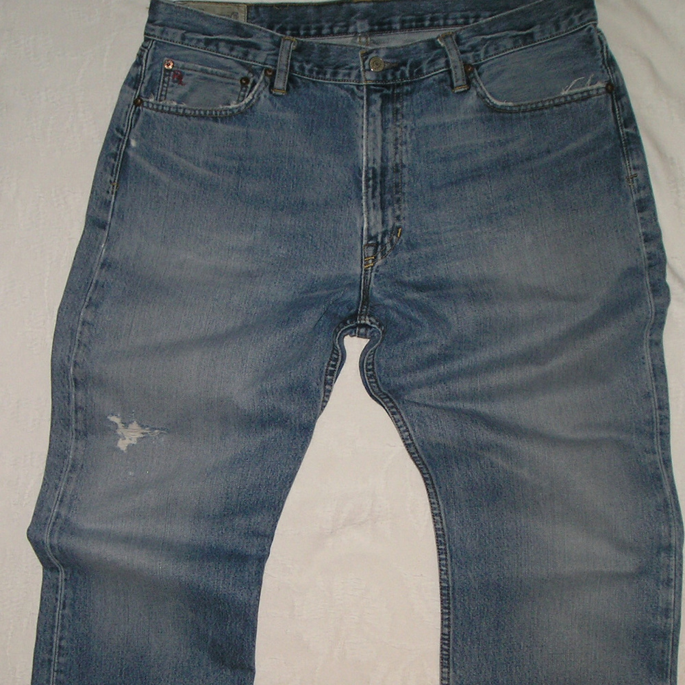 MENS RALPH LAUREN POLO DESTROYED JEANS SIZE 38